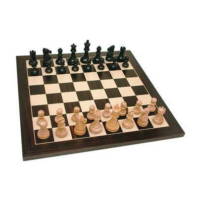 Grand Jacques Style Chess Set- Weighted Pieces & 19" Wood Board