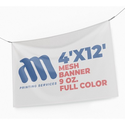 Mesh Banner 9 Oz. Full Color (4'x12')