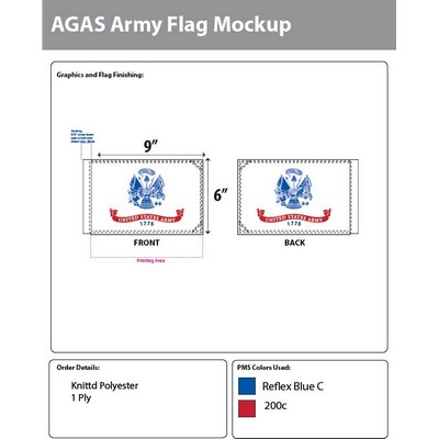 Army Motorcycle Flags 6x9 inch