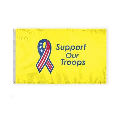 Support Our Troops Flags 3x5 foot (yellow background)