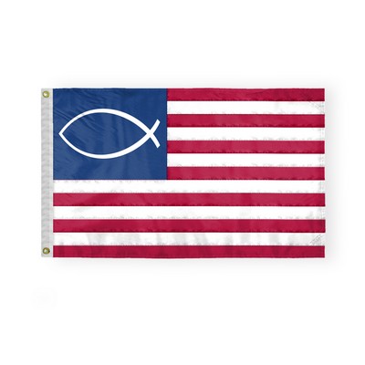 Jesus Fish Deluxe Flags 3x5 foot