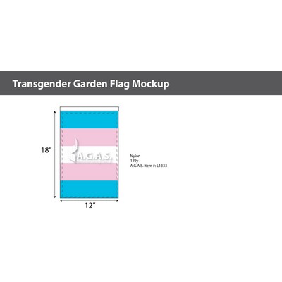 Transgender Garden Deluxe Flag 12"X18"