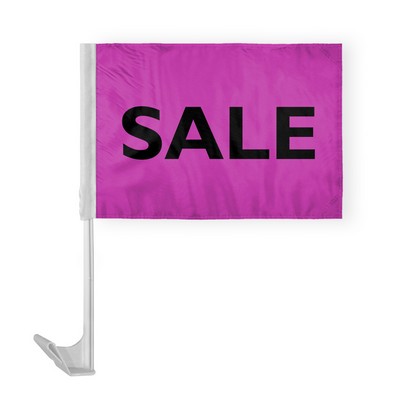 Sale Car Flags 12x16 inch (Pink & Black)