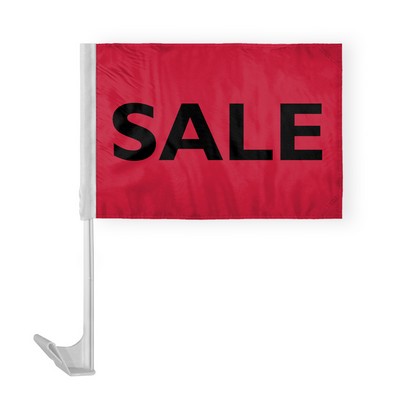 Sale Car Flags 12x16 inch (Red & Black)