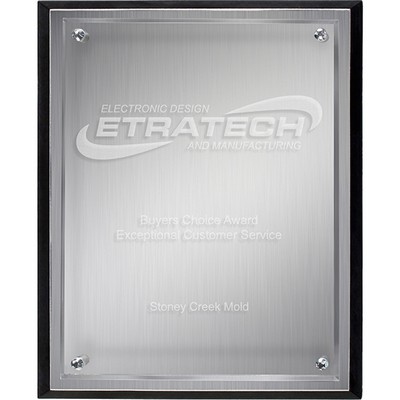 Alumo Tech Silver Rectangle Plaque (8"x 10"x 1") Laser Engraved