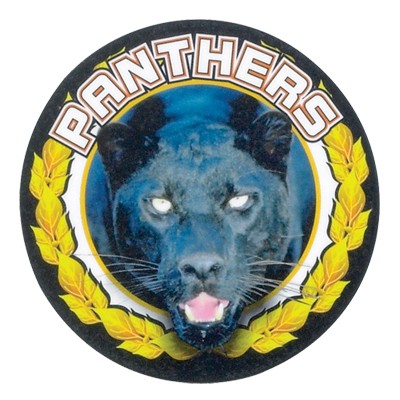 2" Panthers Mascot Mylar Medallion Insert Disc