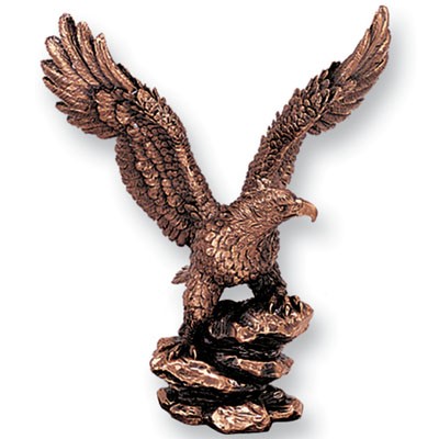 8½" Bronze Metal Coated Resin Eagle Trophy w/¼" Rod