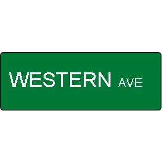 High Intensity Reflective Custom Street Sign w/non-reflective lettering - Green - 6" x 18"