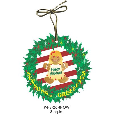 Gingerbread Girl Promotional Wreath Ornament (8 Square Inch)