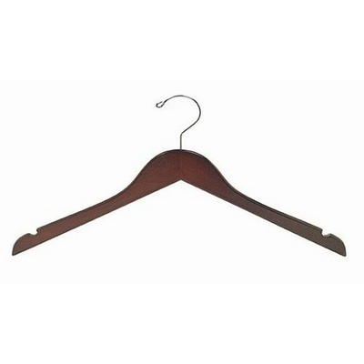 Petite Size Wooden Walnut Dress Hanger