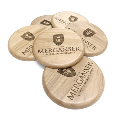 Solid Alder 4" Circular Or Square Coasters