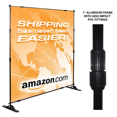 Econo Adjustable Stand w/ 8'x10' Soft Knit Poly Banner