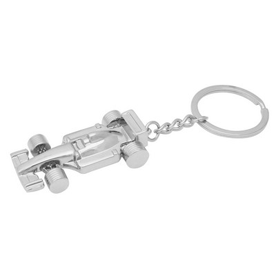 F1 Race Car Metal Key Tag