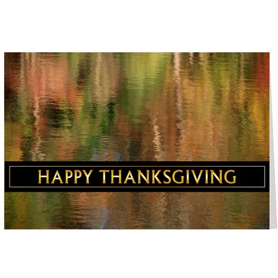 Thanksgiving Reflective Holiday Greeting Card