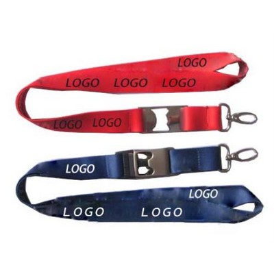 Polyester Lanyard with Bottle Opener