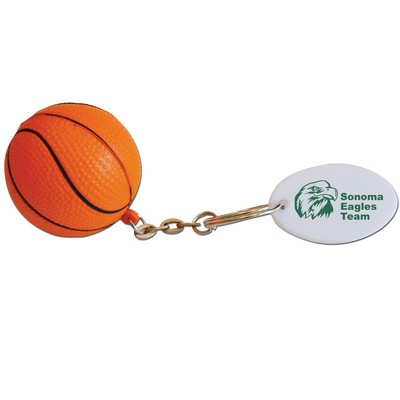 Basketball Stressball Key Tag