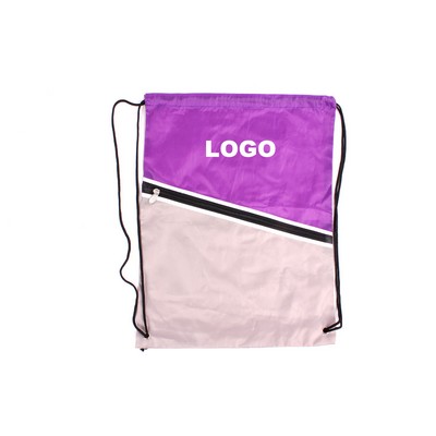 Two-Tone Custom Drawstring Backpack