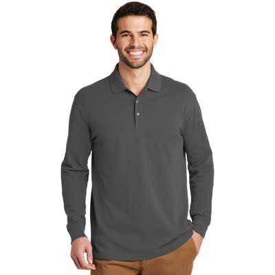 Port Authority® EZCotton™ Long Sleeve Polo