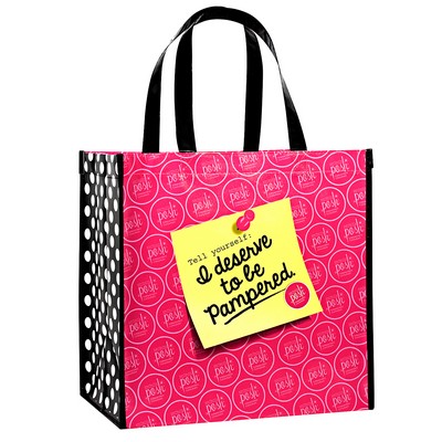 Custom Full-Color Laminated Non-Woven Promotional Tote Bag 14"x14"x10"