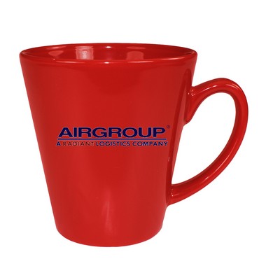 12 Oz. VITRIFIED CRIMSON funnel mug