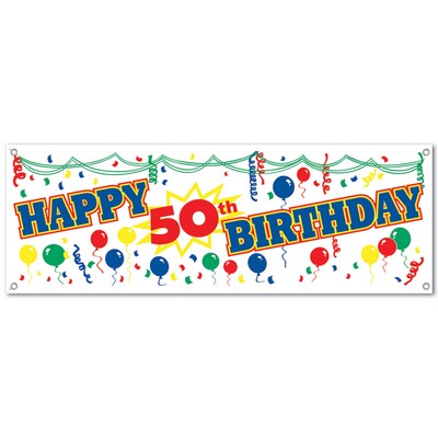 Happy Number Birthday Sign Banner