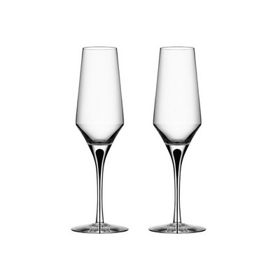 9 Oz. Metropol Black Champagne Flute (Set of 2)