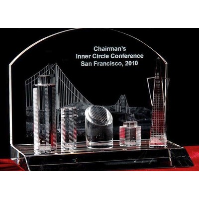 Crystal San Francisco Cityscape Sculpture