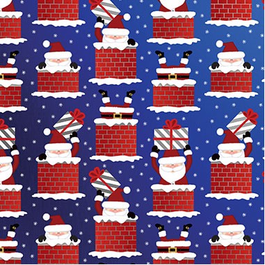 Here Comes Santa Christmas Gift Wrap