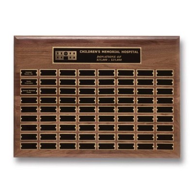 Walnut Pert Plaque - 72 Plates