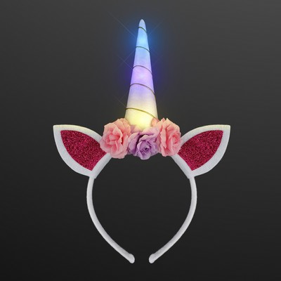 Color Change LED Unicorn Horn Headband