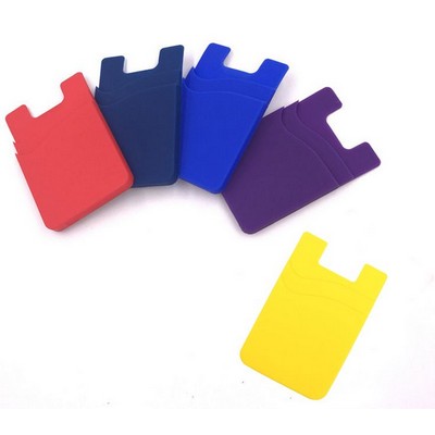 Double Layer Silicone Phone Wallet Pocket