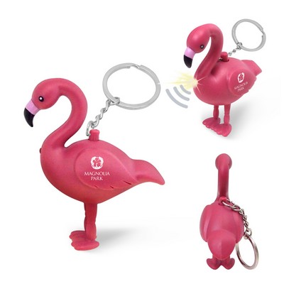 Pink Flamingo LED Keychain