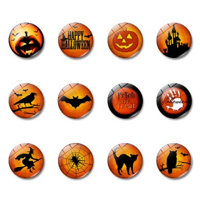 Halloween Crystal Glass Refrigerator Magnets