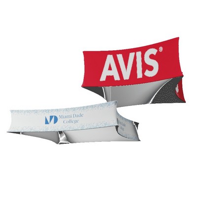 WaveLine® Hanging Quad Curved Blimp Sign w/Frame & Graphics (10'x32")