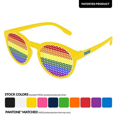 Pride Vicky Pinhole Promotional Sunglasses w/ Temple Imprint