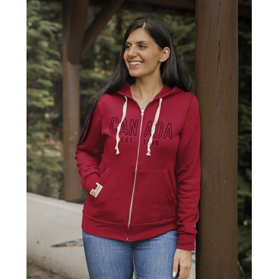 Women's hooded full zip sweatshirt