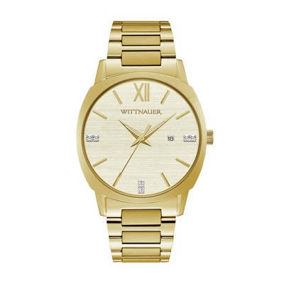 Wittnauer Men's Gold-tone Watch with Diamonds