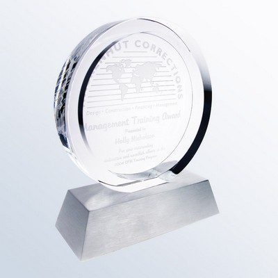 Circular Achievement Optic Crystal Award