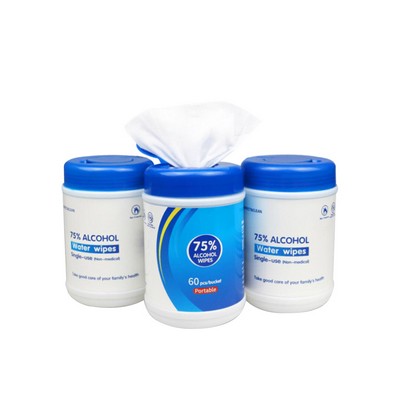 60 Sheet Disinfectant Wet Wipes Canister