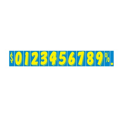 7 ½" Sun Buster Yellow & Blue Number Decal (Set of 12)