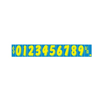 11 ½" Sun Buster Yellow & Blue Number Decals (Set of 12)