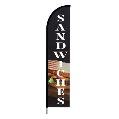 Burgers, Fries & Sandwiches Flag- Feather Banner - Sandwiches