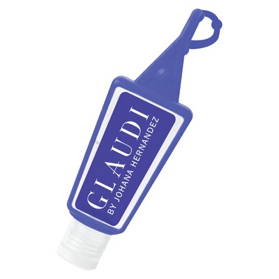 1 oz. 75% Bottle Antibacterial Hand Sanitizer Gel w/Silicone Keyring Clip