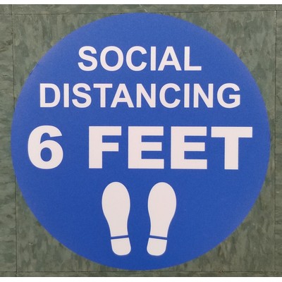 6 Feet Apart Stock Floor Decal