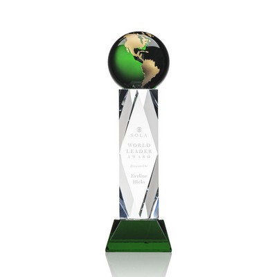 Ripley Globe Award - Optical Green/Gold 14"