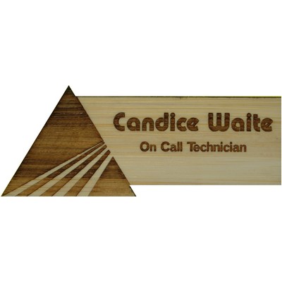 Wooden Laser Engraved Named Badge (1.5"x3")