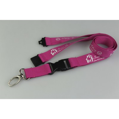 1" Silk Screen Polyester Lanyard