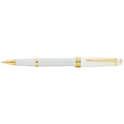 Bailey Light™ Polished White Resin and Gold Tone Selectip® Rollerball Pen