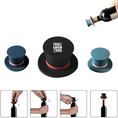 Top Hat Silicone Wine Cap Bottle Stopper