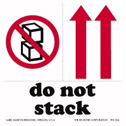 Do Not Stack, Paper Labels - 4" x 4"